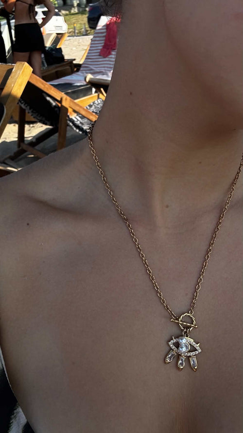 Eye pendant necklace